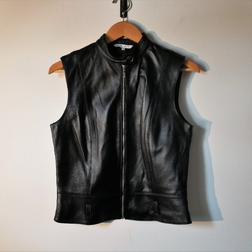 Cabi 100% Leather Vest, Size Small